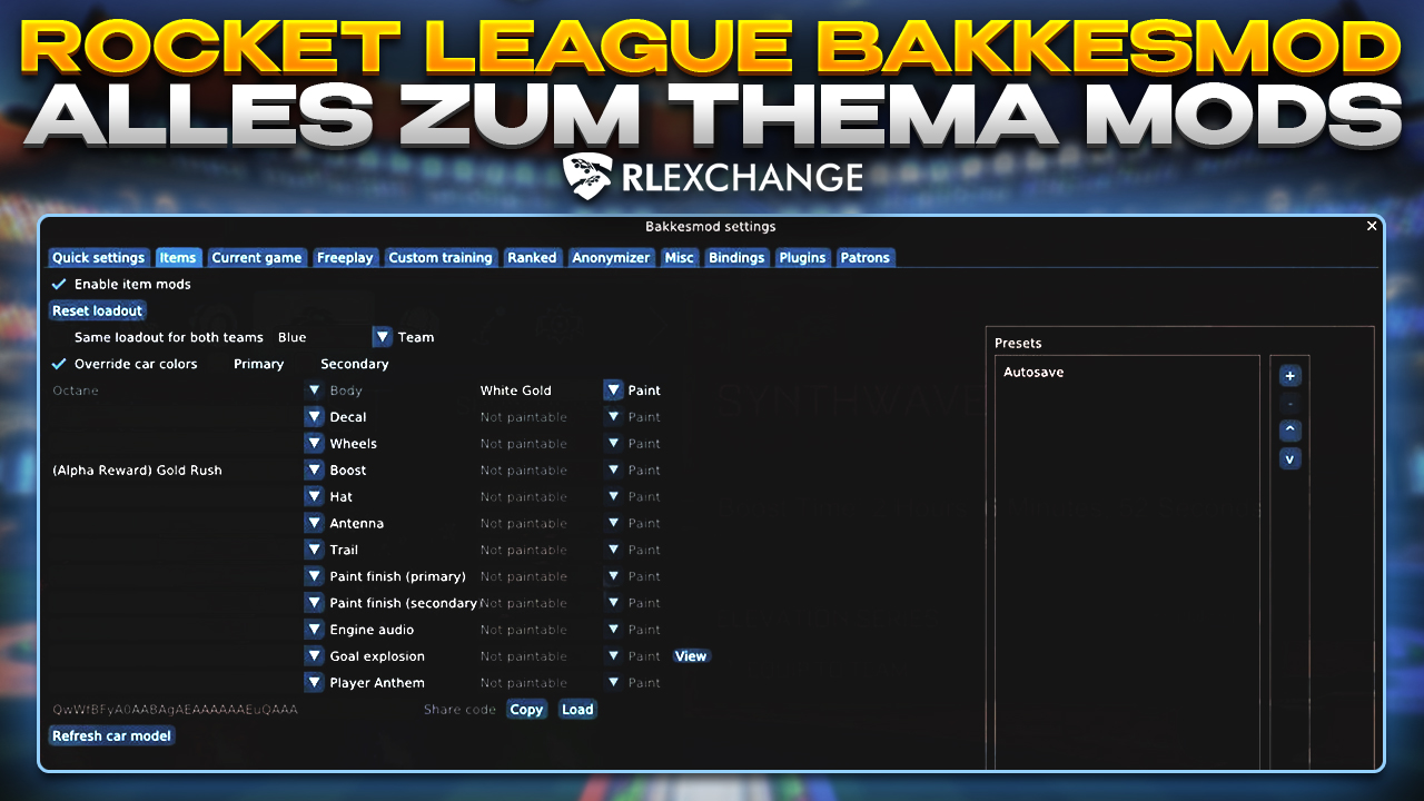 ROCKET LEAGUE BAKKES MOD: Alles Zum Thema Mods